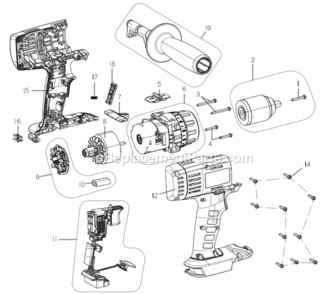 Page A Diagram and Parts List for CP8548  Chicago Pneumatic Drill